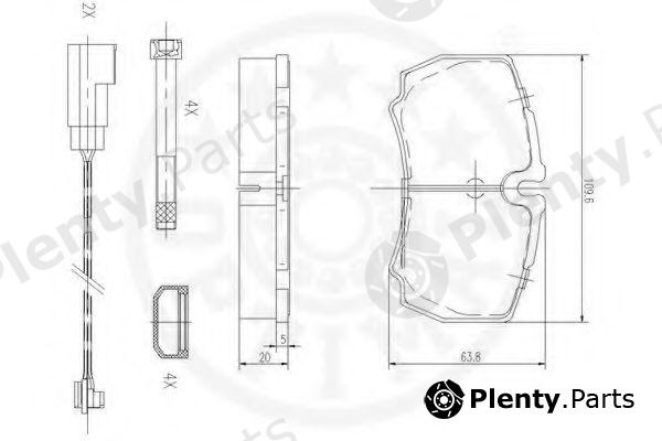  OPTIMAL part 12418 Brake Pad Set, disc brake