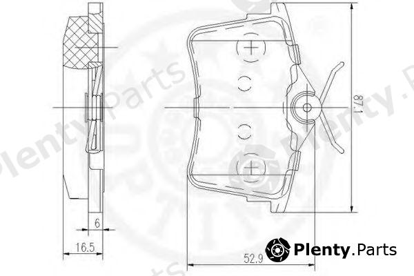 OPTIMAL part 12465 Brake Pad Set, disc brake