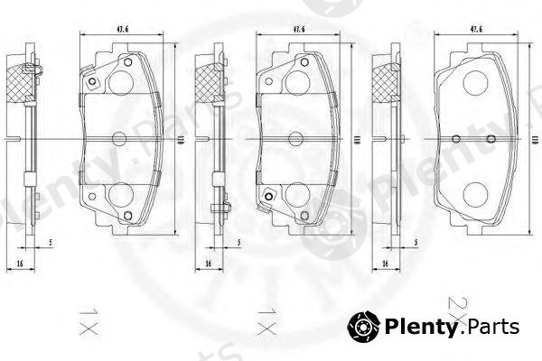  OPTIMAL part 12536 Brake Pad Set, disc brake