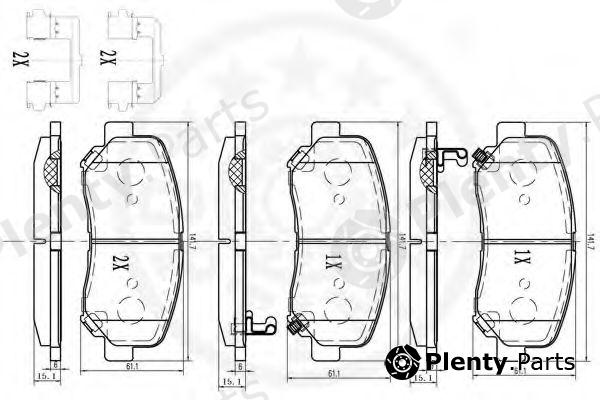  OPTIMAL part 12590 Brake Pad Set, disc brake