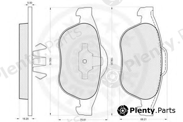  OPTIMAL part 84300 Brake Pad Set, disc brake