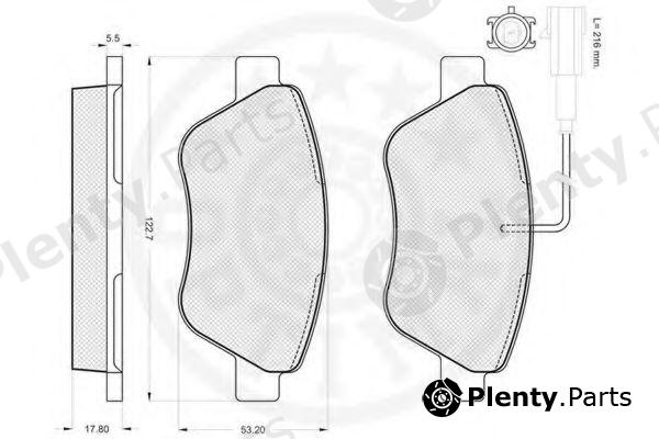  OPTIMAL part 85801 Brake Pad Set, disc brake