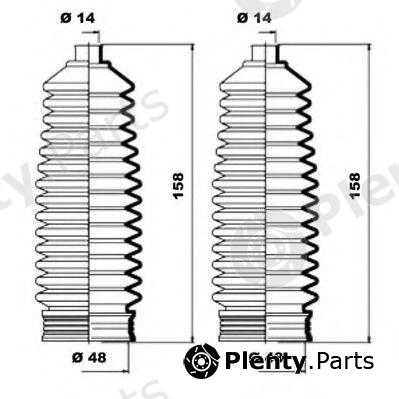  MOOG part K150086 Bellow Set, steering