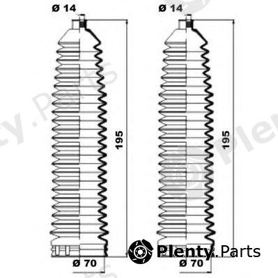  MOOG part K150221 Bellow Set, steering