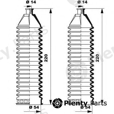  MOOG part K150256 Bellow Set, steering