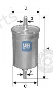  UFI part 31.848.00 (3184800) Fuel filter