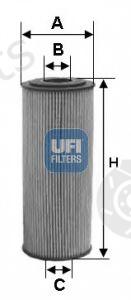  UFI part 25.155.00 (2515500) Oil Filter