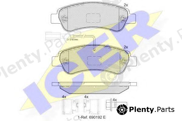  ICER part 141804203 Brake Pad Set, disc brake