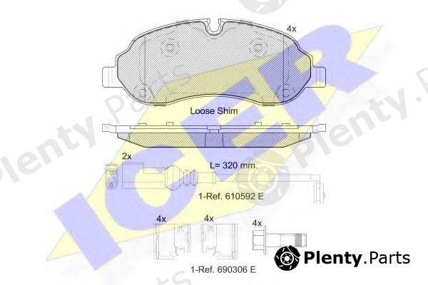  ICER part 142217 Brake Pad Set, disc brake