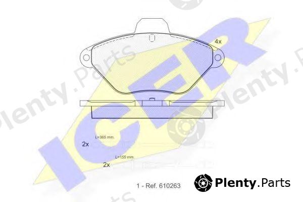  ICER part 180921 Brake Pad Set, disc brake