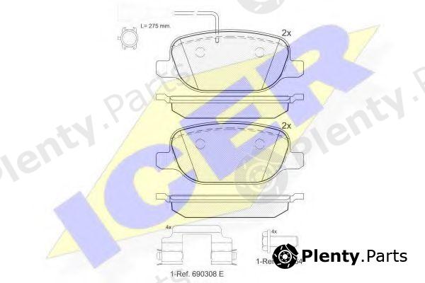  ICER part 181996-203 (181996203) Brake Pad Set, disc brake