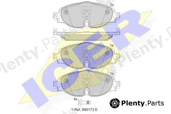 ICER part 182111204 Brake Pad Set, disc brake