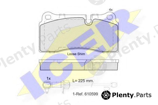  ICER part 182121-203 (182121203) Brake Pad Set, disc brake