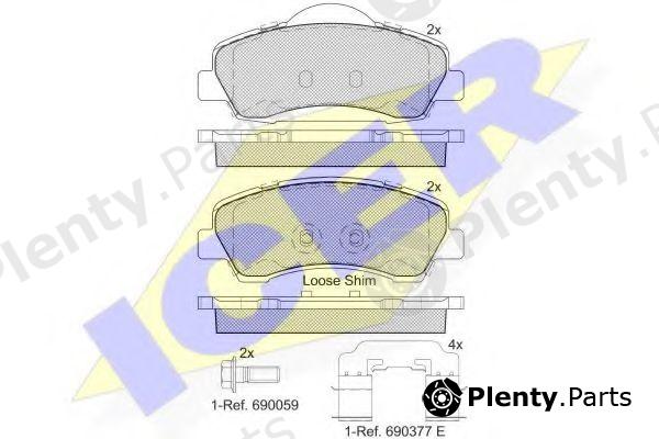  ICER part 182131-067 (182131067) Brake Pad Set, disc brake