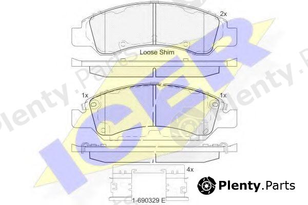  ICER part 182137 Brake Pad Set, disc brake