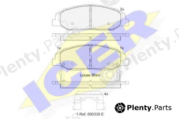  ICER part 182141 Brake Pad Set, disc brake