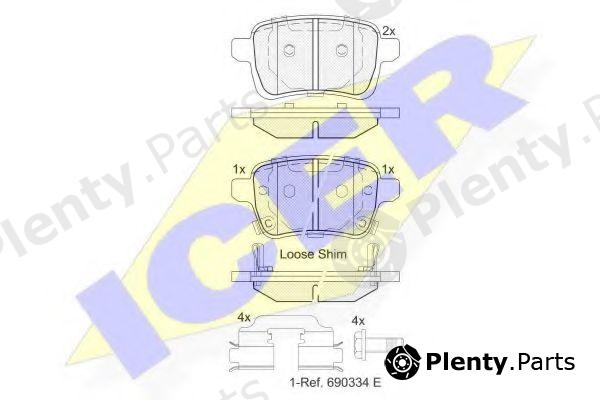  ICER part 182170 Brake Pad Set, disc brake