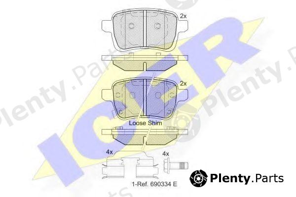  ICER part 182170-203 (182170203) Brake Pad Set, disc brake