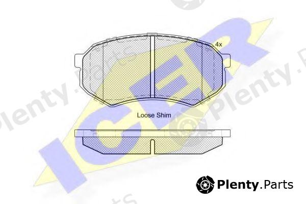  ICER part 182182 Brake Pad Set, disc brake