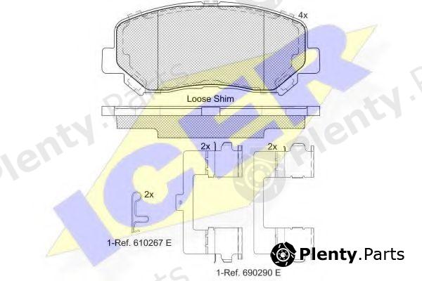  ICER part 182196 Brake Pad Set, disc brake