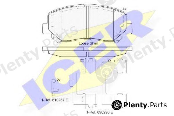  ICER part 182196-200 (182196200) Brake Pad Set, disc brake