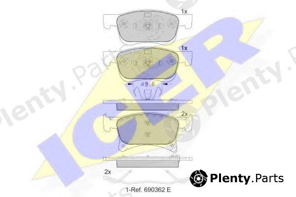  ICER part 182221 Brake Pad Set, disc brake