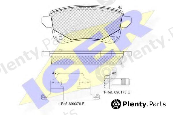  ICER part 182222 Brake Pad Set, disc brake