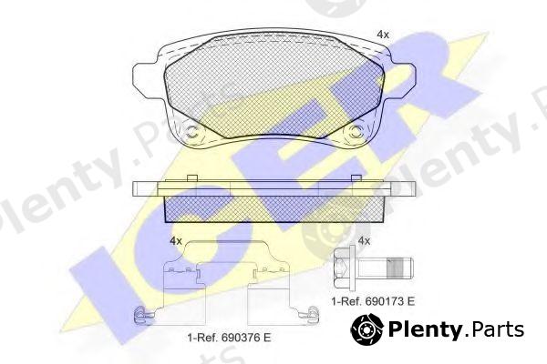  ICER part 182222-208 (182222208) Brake Pad Set, disc brake