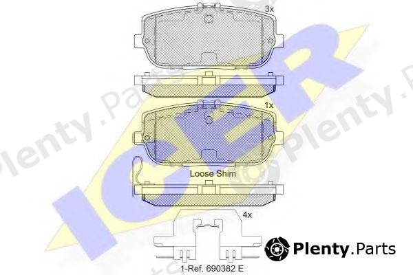  ICER part 182229 Brake Pad Set, disc brake