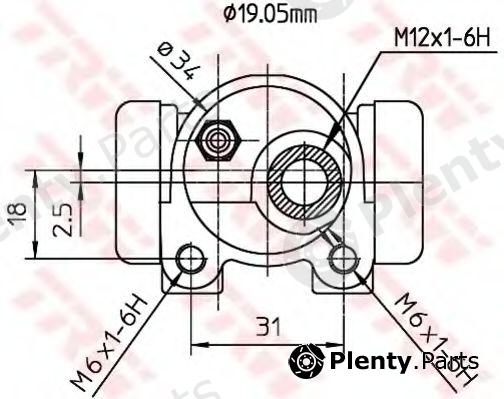 TRW part BWD133 Wheel Brake Cylinder