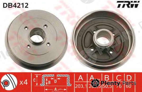  TRW part DB4212 Brake Drum