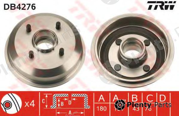  TRW part DB4276 Brake Drum