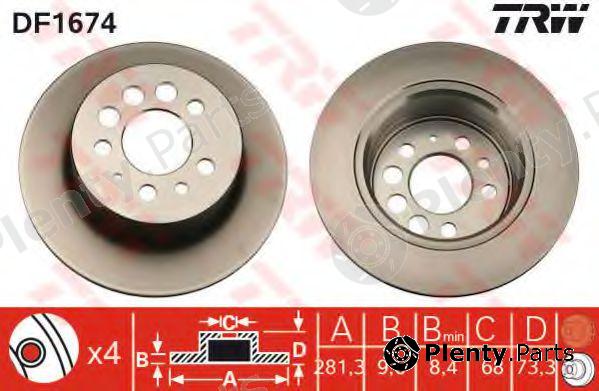  TRW part DF1674 Brake Disc
