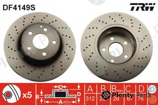  TRW part DF4149S Brake Disc