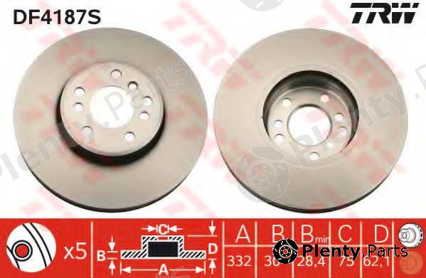  TRW part DF4187S Brake Disc
