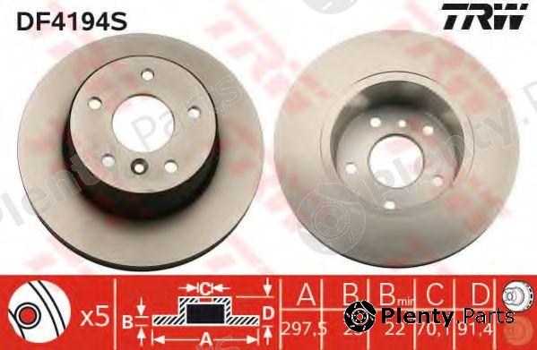  TRW part DF4194S Brake Disc