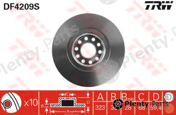  TRW part DF4209S Brake Disc
