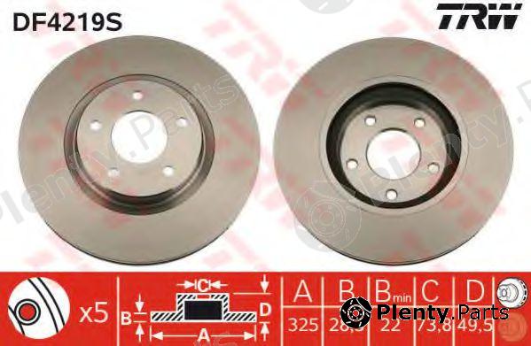  TRW part DF4219S Brake Disc