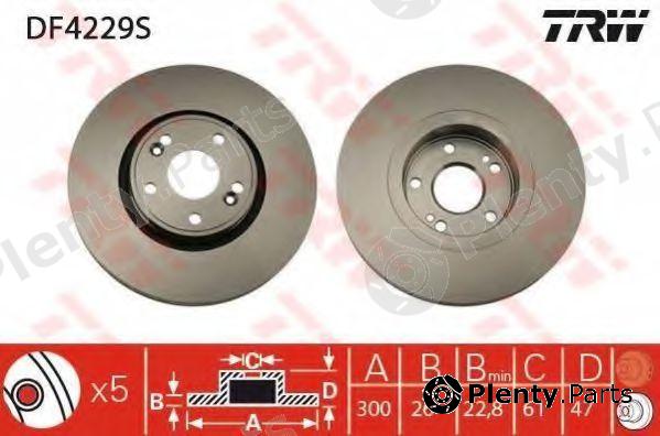  TRW part DF4229S Brake Disc