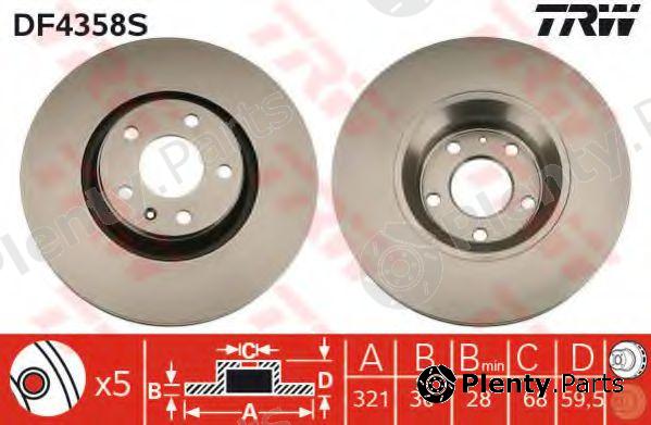  TRW part DF4358S Brake Disc