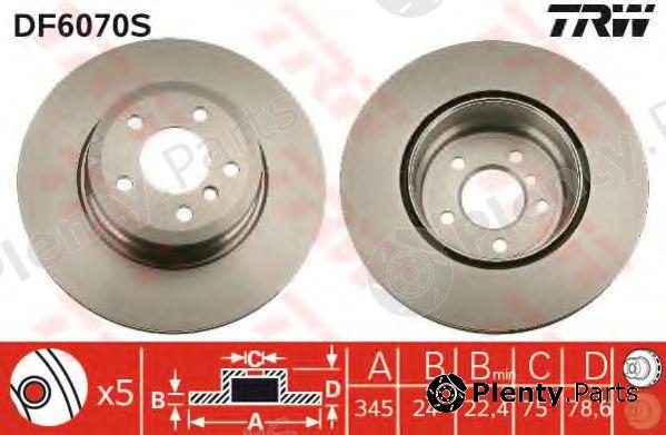 TRW part DF6070S Brake Disc