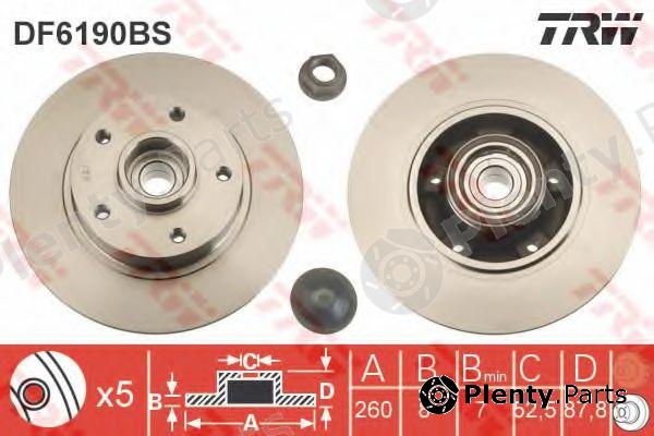  TRW part DF6190BS Brake Disc