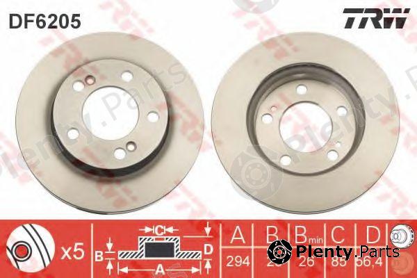 TRW part DF6205 Brake Disc