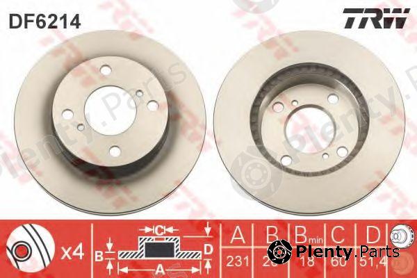  TRW part DF6214 Brake Disc