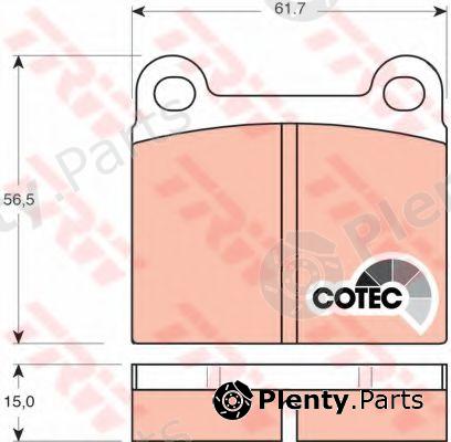  TRW part GDB101 Brake Pad Set, disc brake