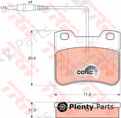  TRW part GDB1031 Brake Pad Set, disc brake