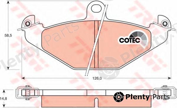  TRW part GDB1041 Brake Pad Set, disc brake
