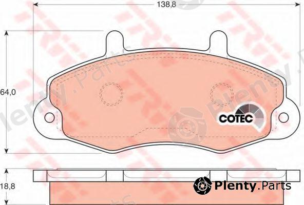  TRW part GDB1084 Brake Pad Set, disc brake