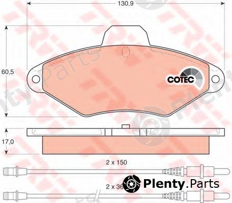  TRW part GDB1101 Brake Pad Set, disc brake