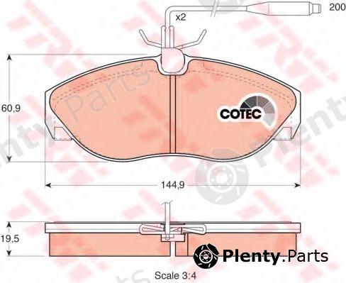  TRW part GDB1105 Brake Pad Set, disc brake
